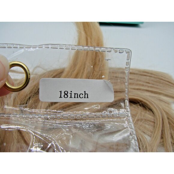 Doores Human Hair Extensions Mixed Set Ponytail Clip Stick Blonde Highlight 18" - Picture 4 of 11